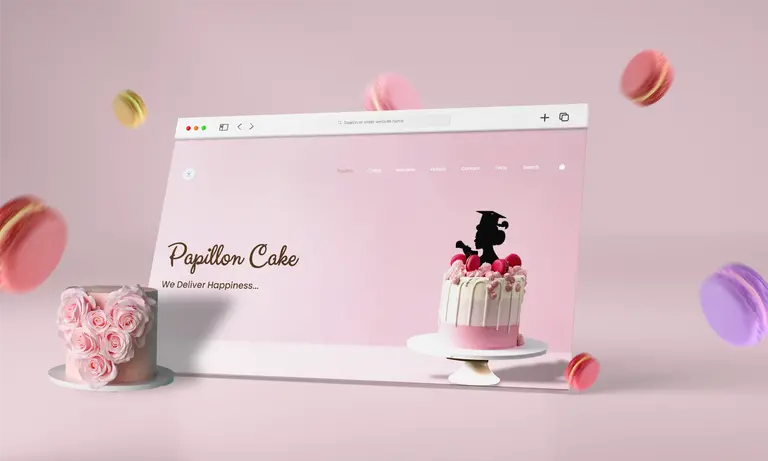 Papillon Cake, a piece of digital art.